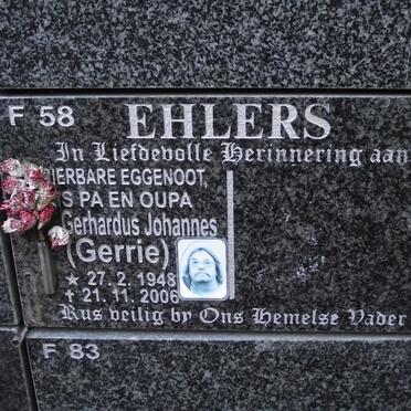 EHLERS Gerhardus Johannes 1948-2006