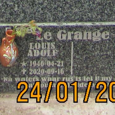 GRANGE Louis Adolf, le 1946-2020