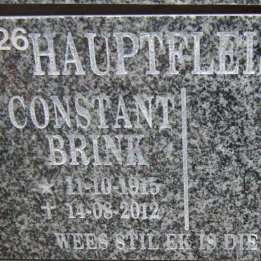 HAUPTFLEISH Constant Brink 1915-2012