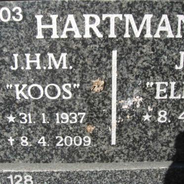 HARTMAN J.H.M. 1937-2009 &amp; J.E. 1937-
