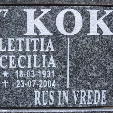 KOK Letitia Cecilia 1931-2004
