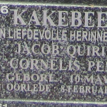 KAKEBEEKE Jacob Quirinus Cornelis Peman 1953-2006