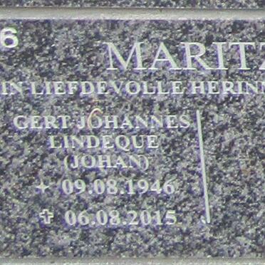 MARITZ Gert Johannes Lindeque 1946-2015