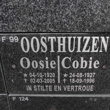 OOSTHUIZEN Oosie 1920-2005 &amp; Cobie 1927-1996