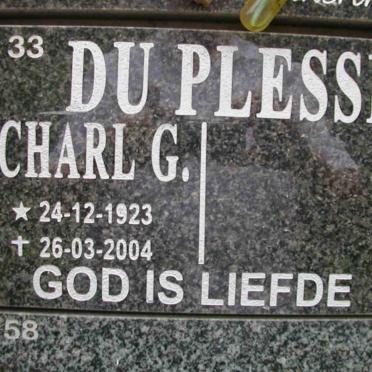 PLESSIS Charl G., du 1923-2004