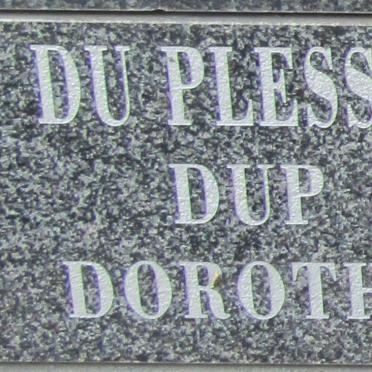 PLESSIS Dup &amp; Dorothy