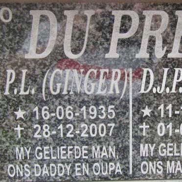 PREEZ P.L., du 1935-2007 &amp; D.J.P. 1937-2020