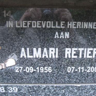 RETIEF Almari 1956-2000