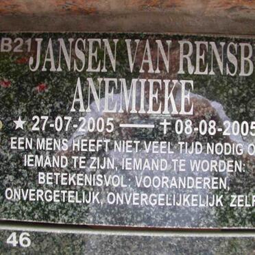 RENSBURG Anemieke, Jansen van 2005-2005