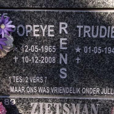 RENS Popeye 1965-2008 &amp; Trudie 1940-