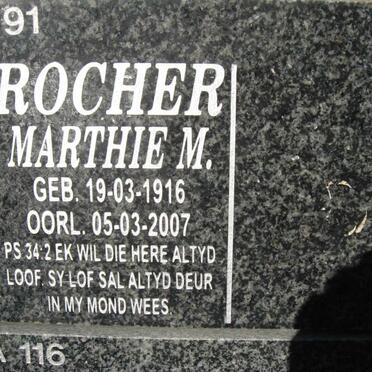 ROCHER Marthie M. 1916-2007