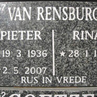 RENSBURG Pieter, van 1936-2007 &amp; Rina 1937-