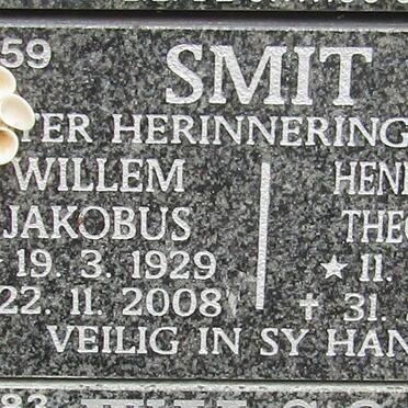 SMIT Willem Jakobus 1929-2008 &amp; Hendrietta Theobeste 1929-2015