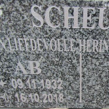 SCHEUN A.B. 1932-2018