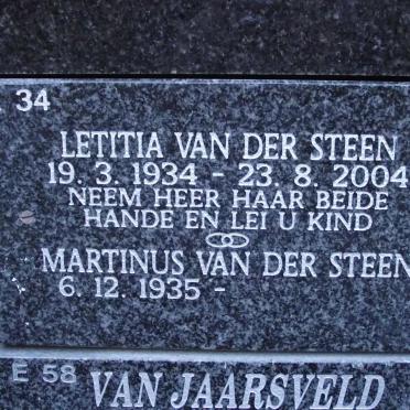 STEEN Martinus, van der 1935- &amp; Letitia 1934-2004