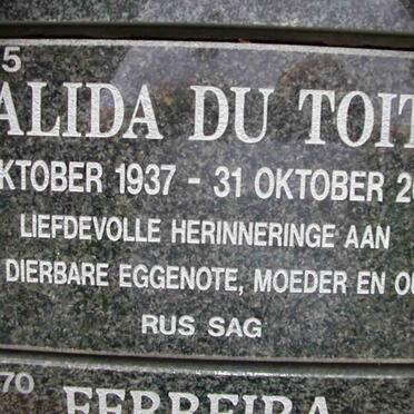 TOIT Alida, du 1937-2002