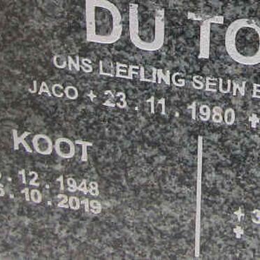 TOIT Koot, du 1948-2019 :: DU TOIT Matty 1954-