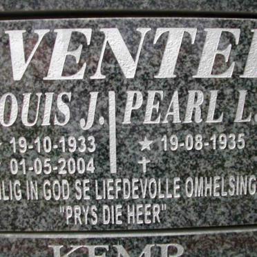 VENTER Louis J. 1933-2004 &amp; Pearl L. 1935-