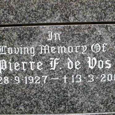 VOS Pierre F., de 1927-2002