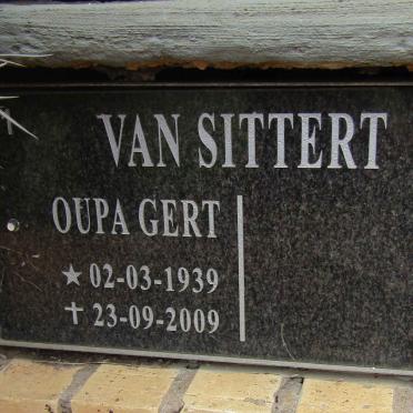 SITTERT Gert, van 1939-2009