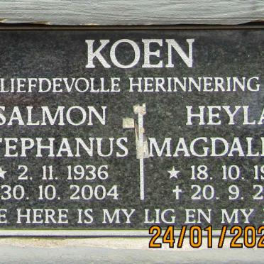 KOEN Salmon Stephanus 1936-2004 &amp; Heyla Magdalena 1939-2011