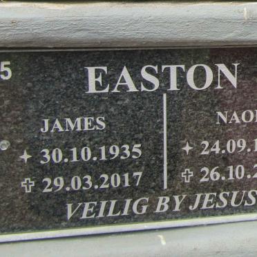 EASTON James 1935-2017 &amp; Naomi 1936-2020
