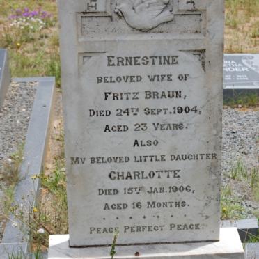 BRAUN Ernestine -1904 :: BRAUN Charlotte -1906