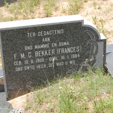 BEKKER  F.M.C. 1900-1984