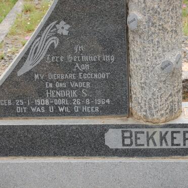 BEKKER Hendrik S. 1908-1964 &amp; Maria P. SCHOONBEE 1910-1972