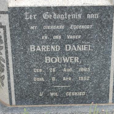 BOUWER Barend Daniel 1885-1952