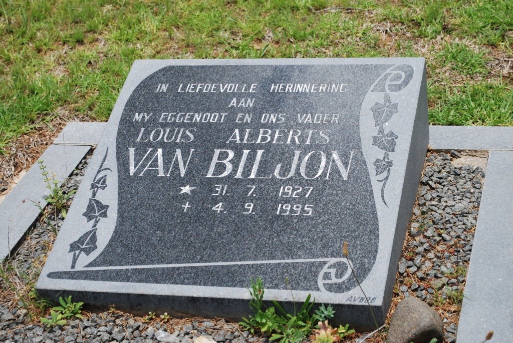 BILJON Louis Alberts, van 1927-1995