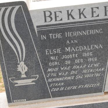 BEKKER Elsie Magdalena nee JOOSTE 1906-1966