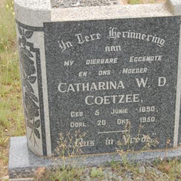 COETZEE Catharina W.D 1890-1950