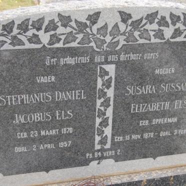 ELS Stephanus Daniel 1870-1957 &amp; Susara Sussanna Elizabeth OPPERMAN 1878-1952
