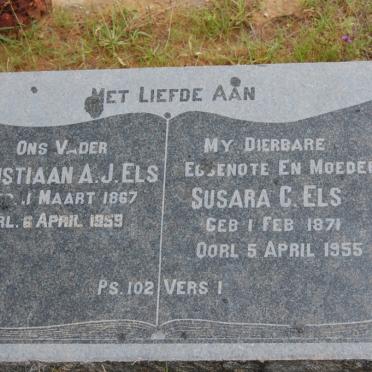 ELS Christiaan A.J. 1867-1959 &amp; Susara C. 1871-1955