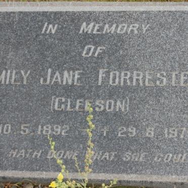 FORRESTER Emily Jane nee GLEESON 1892-1975