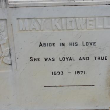 KIDWELL May 1893-1971