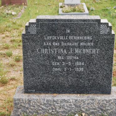 MEHNERT Christina J. nee BOTHA 1894-1939