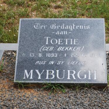 MYBURGH Toetie nee BEKKER 1893-1980