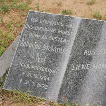 NEL Johanna Susanna nee PRETORIUS 1904-1972