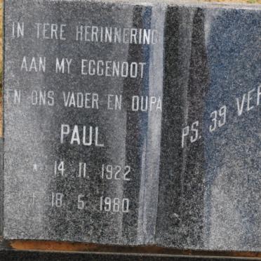 ROOYEN Paul, van 1922-1980 &amp; Lena 1926-1979