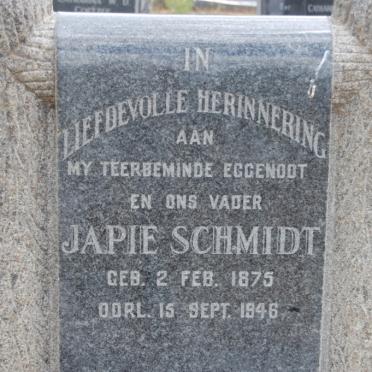 SCHMIDT Japie 1875-1946