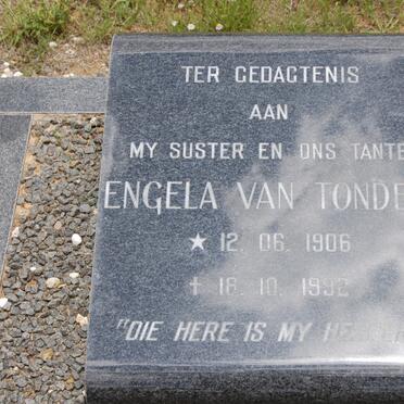 TONDER Engela, van 1906-1992