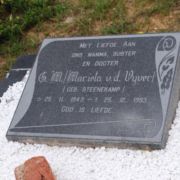 VYVER G.M., V.D. nee STEENEKAMP 1949-1993