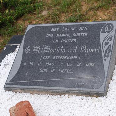 VYVER G.M., V.D. nee STEENEKAMP 1949-1993