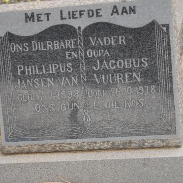 VUUREN Phillipus Jacobus, Jansen van 1898-1978