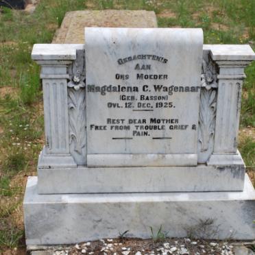 WAGENAAR Magdalena C. nee BASSON -1925