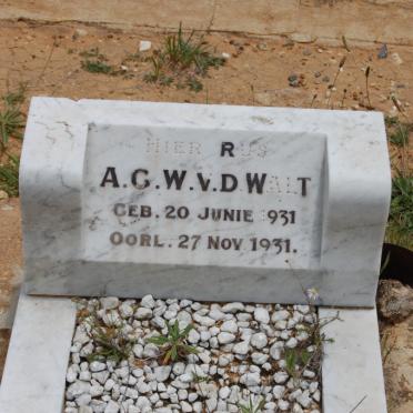 WALT A.G.W., van der 1931-1931