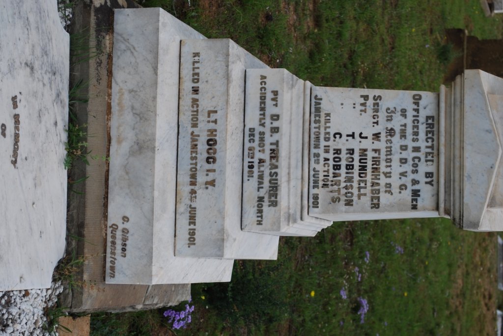 2. Memorial - killed in action - Jamestown 1901 - DDVG (Dordrecht District Volunteer Guard)