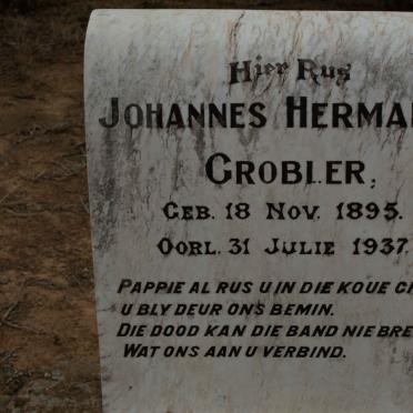 GROBLER Johannes Hermanus 1895-1937